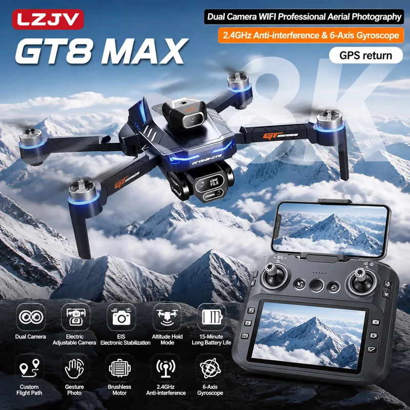 Drone Multispectral - Drone Lipat GT8 Max 8K HD