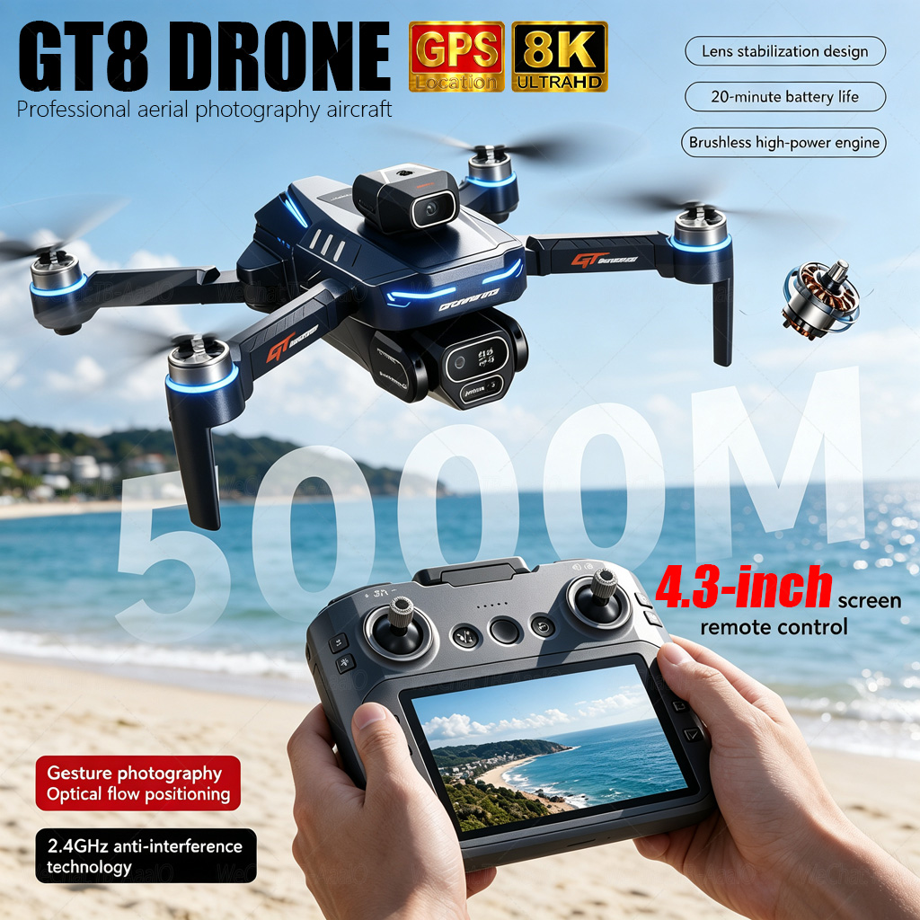 Drone Multispectral - Drone RC GT8 HD BARU 4K