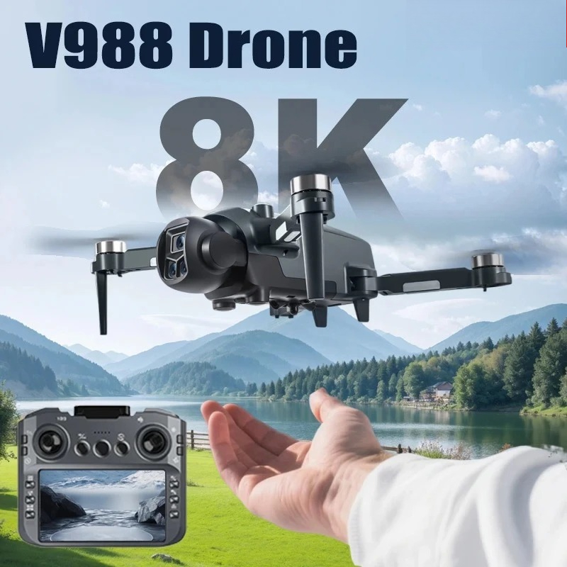 Drone Multispectral - Drone V988 Asli 8K HD Kamera