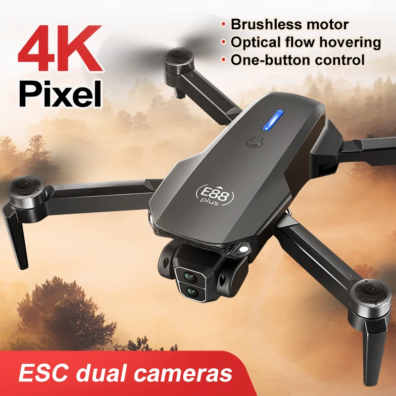 Drone Quadcopter E88 Plus baru - Drone Lidar ulasan dan harga