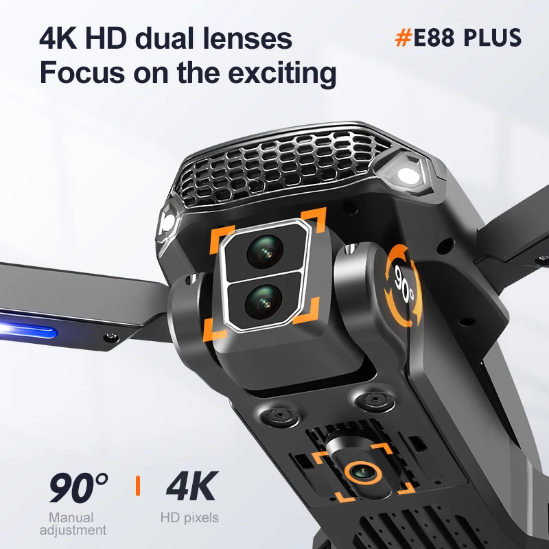 Drone Quadcopter E88 Plus baru - Drone Lidar ulasan dan harga