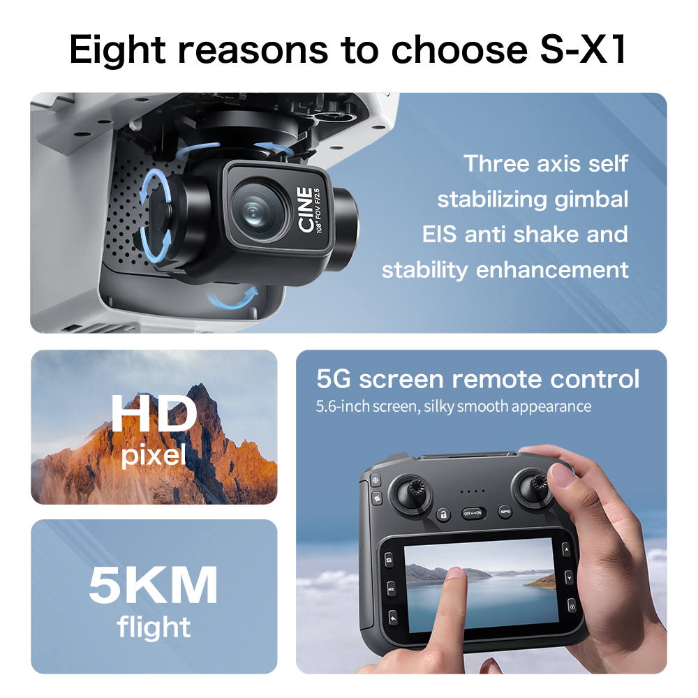 Drone S-X1 Original 8K HD Prof - Drone Surveying ulasan dan harga